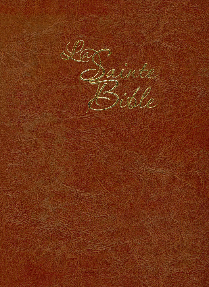 La Sainte Bible Version Segond 1910 avec gros caractères - couverture souple marron, tranche dorée avec onglets