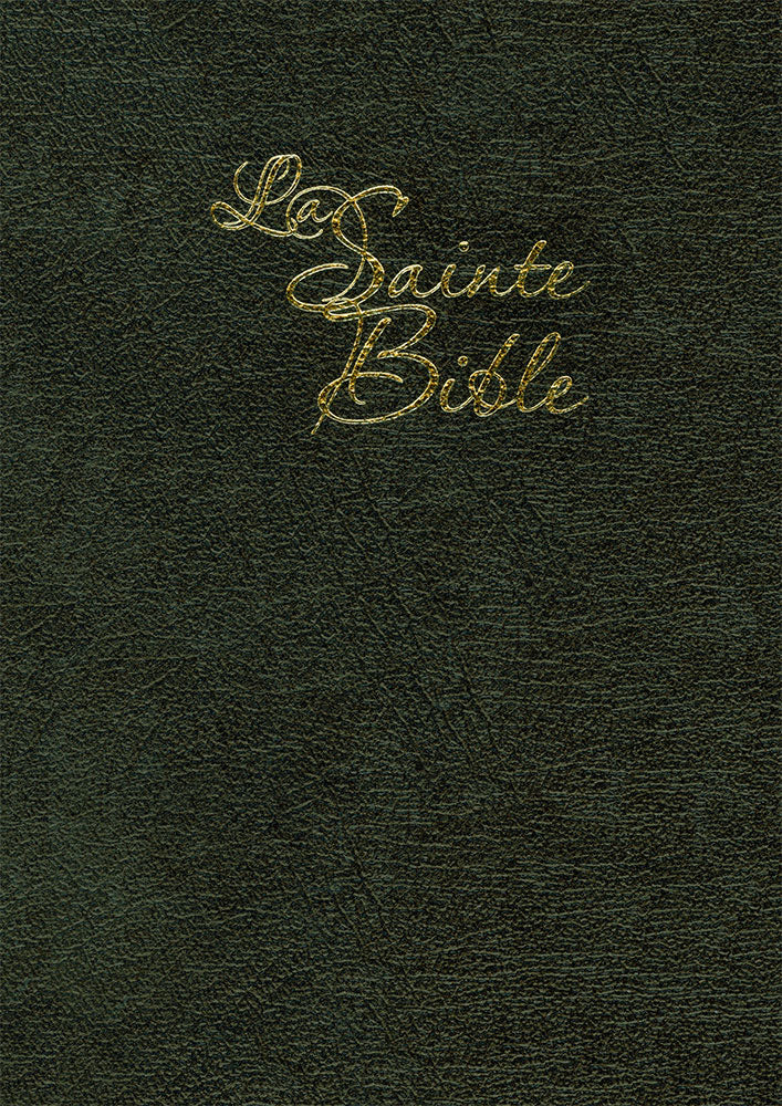 La Sainte Bible Version Segond 1910 avec gros caractères - couverture noire, cuir souple, tranche dorée, avec onglets