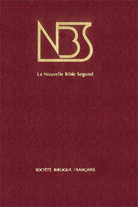 La Nouvelle Bible Segond (NBS) - compacte, couverture rigide rouge, tranche dorée, onglets, fermeture éclair